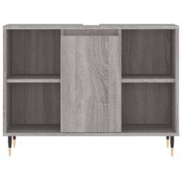 Berkfield Home Bathroom Cabinet Grey Sonoma 80x33x60 cm Engineered Wood - Size: 80 x 33 x 60 cm - thumbnail 6