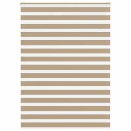 Berkfield Home Zebra Blind Sand Brown 155x200 cm Fabric Width 150.9 cm Polyester - thumbnail 2