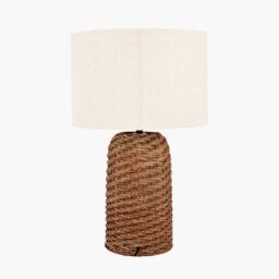 Ruma Brown Woven Seagrass Table Lamp - thumbnail 3