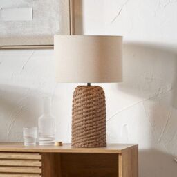 Ruma Brown Woven Seagrass Table Lamp - thumbnail 1