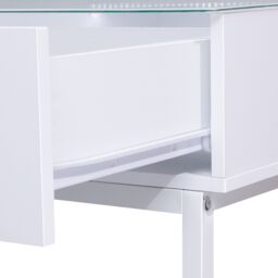 FENCHILIN Dressing Table with 3 Drawers & Lights Hollywood Makeup Vanity Desk in White - thumbnail 8