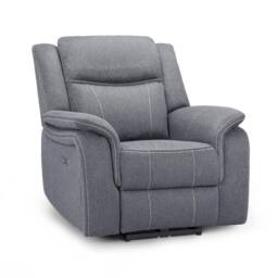 Furnishings For Less UK Orlando Grey Fabric Single Seater Electric Reclining Armchair - thumbnail 1