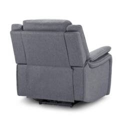 Furnishings For Less UK Orlando Grey Fabric Single Seater Electric Reclining Armchair - thumbnail 2