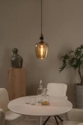 Netlighting Lucide ILONA Pendant light 22 cm 1xE27 Amber - thumbnail 3