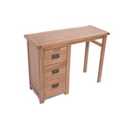 Cabinet Bits Padua 3 Drawer Desk - Dressing Table Brass Drop Handle in Brown - thumbnail 3