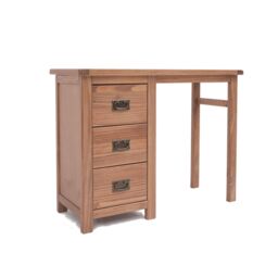 Cabinet Bits Padua 3 Drawer Desk - Dressing Table Brass Drop Handle in Brown - thumbnail 2