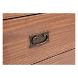 Cabinet Bits Padua 3 Drawer Desk - Dressing Table Brass Drop Handle in Brown - thumbnail 5