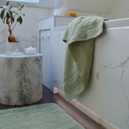 Allure Bath Fashions Luxury Zero Twist Egyptian Cotton Towels in Light Green - Size: Bath Sheet - thumbnail 3
