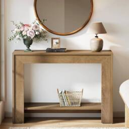 VOGREX 41.3 Farmhouse Console Table, Narrow Entryway Table in Brown - thumbnail 3