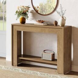 VOGREX 41.3 Farmhouse Console Table, Narrow Entryway Table in Brown - thumbnail 4