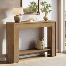 VOGREX 41.3 Farmhouse Console Table, Narrow Entryway Table in Brown - thumbnail 2