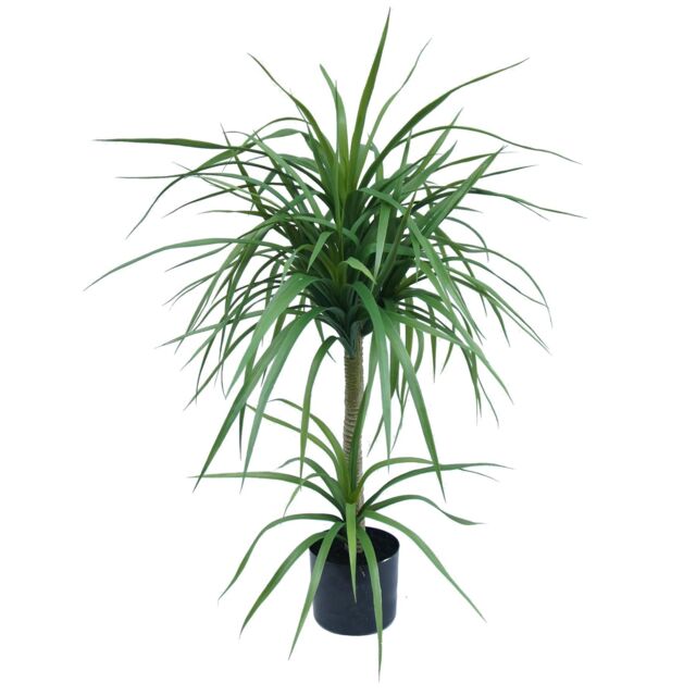 Leaf Double Dracaena Plant Faux Plant 90cm in Green - image 1