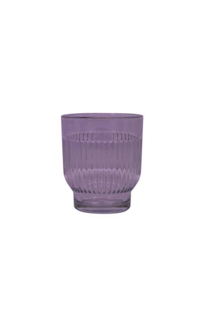 KDMD Lilac Ceres Ribbed Glass Votive Purple Pack of 12 - image 1