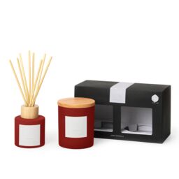 Aroma Naturals Frosted Decadence Candle & Diffuser Gift Set - Cinnamon, Clove & Orange in Red - Size: Medium - thumbnail 2