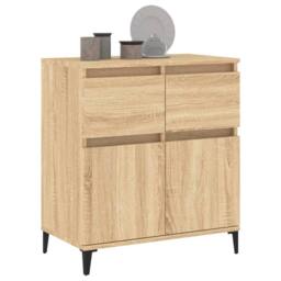 Berkfield Home Sideboard Sonoma Oak 60x35x70 cm Engineered Wood in Natural - Size: 60 x 35 x 70 cm - thumbnail 4