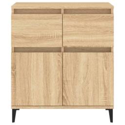 Berkfield Home Sideboard Sonoma Oak 60x35x70 cm Engineered Wood in Natural - Size: 60 x 35 x 70 cm - thumbnail 7