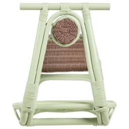 Wyld and Coco Kids Rattan Rocking Chair Light Green - Boho Rustic - thumbnail 4
