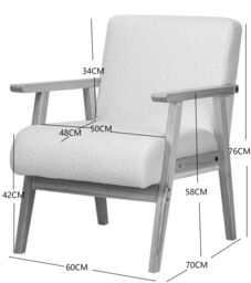 Nordlys Scandinavian Lounge Armchair with Wooden Frame in Yellow - thumbnail 5
