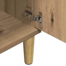Berkfield Home TV Cabinet Artisan Oak 102x35x50 cm Engineered Wood in Brown - Size: 102 x 35 x 50 cm - thumbnail 8