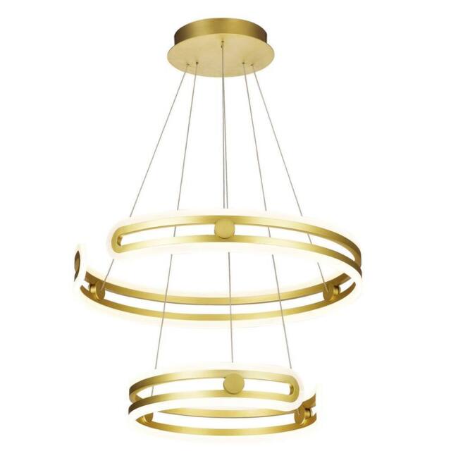 Netlighting Modern LED Hanging Pendant Golden Warm White 3000K 5180lm Dimmable in Gold