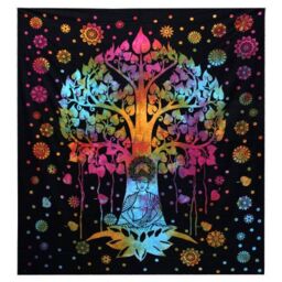 KDMD Double Cotton Bedspread + Wall Hanging - Bodhi Tree