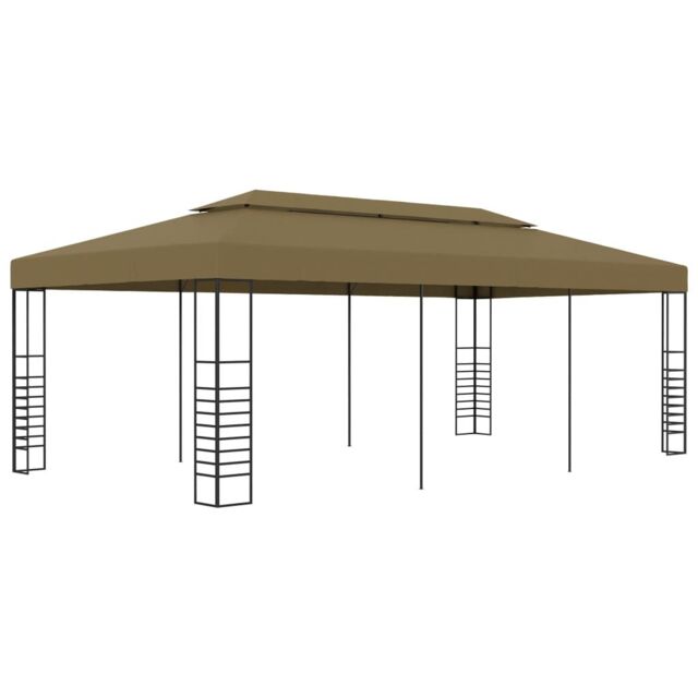 Berkfield Home Garden Gazebo 6x3x2.7 m Taupe 180 g/m ² in Beige - image 1