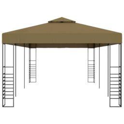 Berkfield Home Garden Gazebo 6x3x2.7 m Taupe 180 g/m ² in Beige - thumbnail 3