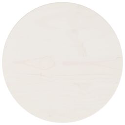 Berkfield Home Table Top White Ã˜30x2.5 cm Solid Wood Pine - Size: 30x2.5 cm