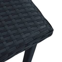 Berkfield Home Garden Tea Table Black 40x40x40 cm Poly Rattan - Size: 40 x 40 x 40 cm - thumbnail 3