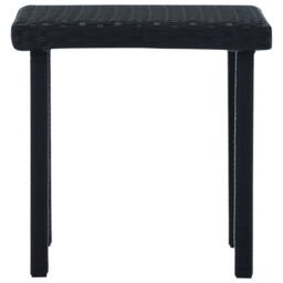 Berkfield Home Garden Tea Table Black 40x40x40 cm Poly Rattan - Size: 40 x 40 x 40 cm - thumbnail 2