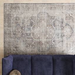 Kukoon Vintage Beige Soft Chenille Washable Living Room Area Rug in Taupe - Size: 240 cm x 330 cm - thumbnail 4
