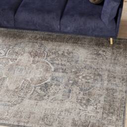 Kukoon Vintage Beige Soft Chenille Washable Living Room Area Rug in Taupe - Size: 240 cm x 330 cm - thumbnail 3