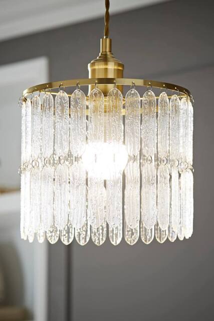 ValueLights Aldgate Textured Acrylic Ceiling Light Lamp Shade in Metallic Gold - image 1