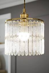 ValueLights Aldgate Textured Acrylic Ceiling Light Lamp Shade in Metallic Gold