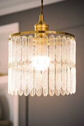 ValueLights Aldgate Textured Acrylic Ceiling Light Lamp Shade in Metallic Gold - thumbnail 2