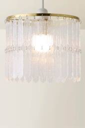 ValueLights Aldgate Textured Acrylic Ceiling Light Lamp Shade in Metallic Gold - thumbnail 3