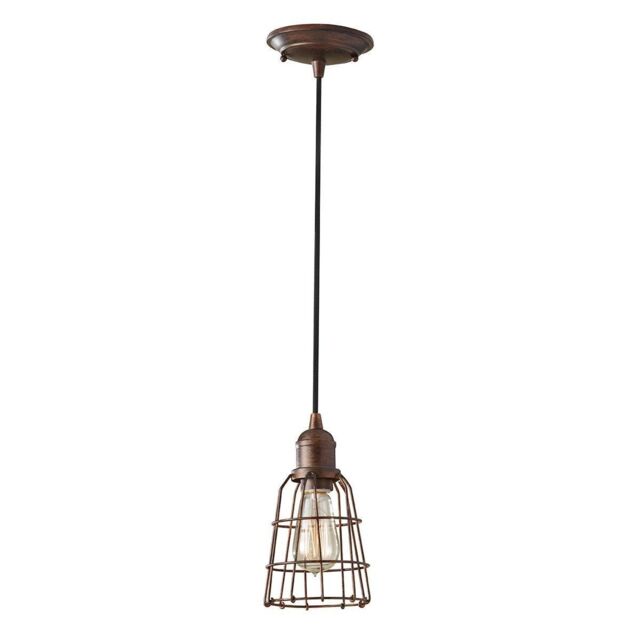 Netlighting Urban Renewal 1 Light Ceiling Pendant Parisian Bronze E27 in Brown