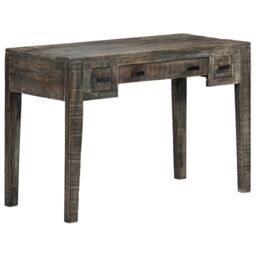 Berkfield Home Desk Black 110x50x75 cm Solid Mango Wood - Size: 110 x 50 x 75 cm - thumbnail 2