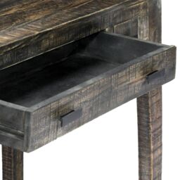 Berkfield Home Desk Black 110x50x75 cm Solid Mango Wood - Size: 110 x 50 x 75 cm - thumbnail 5
