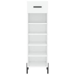 Berkfield Home Shoe Cabinet White 30x35x105 cm Engineered Wood - Size: 30 x 35 x 105 cm - thumbnail 6