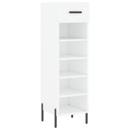 Berkfield Home Shoe Cabinet White 30x35x105 cm Engineered Wood - Size: 30 x 35 x 105 cm - thumbnail 1