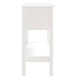 Berkfield Home Console Table White 75x35x75 cm Solid Wood Pine - Size: 75 x 35 x 75 cm - thumbnail 8