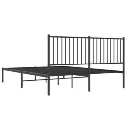 Berkfield Home Metal Bed Frame with Headboard Black 150x200 cm King Size - thumbnail 8