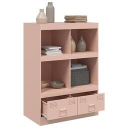 Berkfield Home Highboard Pink 67x39x95 cm Steel - Size: 67 x 39 x 95 cm - thumbnail 5