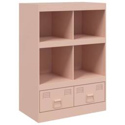 Berkfield Home Highboard Pink 67x39x95 cm Steel - Size: 67 x 39 x 95 cm - thumbnail 1