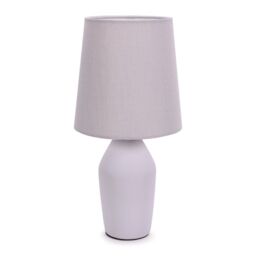 ValueLights Arlo Compact Ceramic Table Lamp with Fabric Shade in Lilac - thumbnail 2
