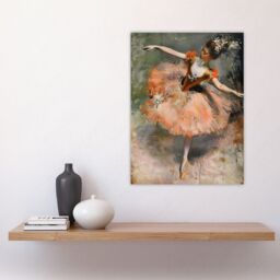 "Artery8 Ballerina Arabesque Pose Edgar Degas Inspired Wall Art Print in Pink - Size: W18"" x H24""" - thumbnail 4