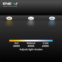 ENER-J Pack of 4 7W Dimmable CCT Changeable Fireproof Downlight IP65 Dimmable in Black - thumbnail 4