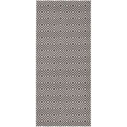 THE RUGS Karo Diamond Rug Indoor Outdoor Polypropylene Weatherproof Durable in Black - Size: 140 cm x 200 cm - thumbnail 2