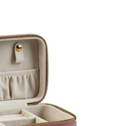 Bagbase Women's Travel Velvet Jewellery Box in Rose - thumbnail 2